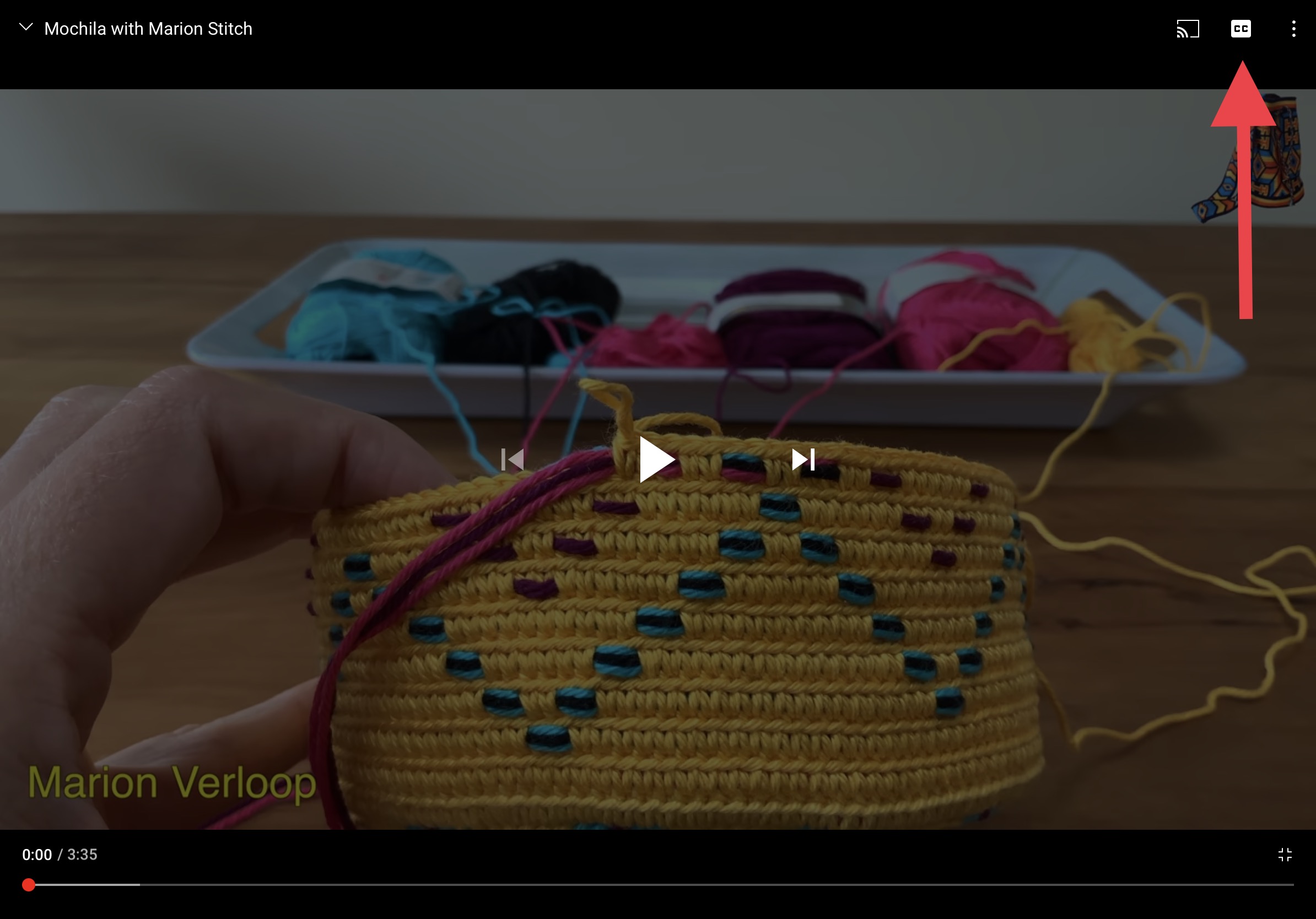 Closed captions, Subtitles, Accessibility, Crochet tutorials, YouTube, Crochet for beginners, Hearing impaired, Marion Verloop, Inclusive crafting
